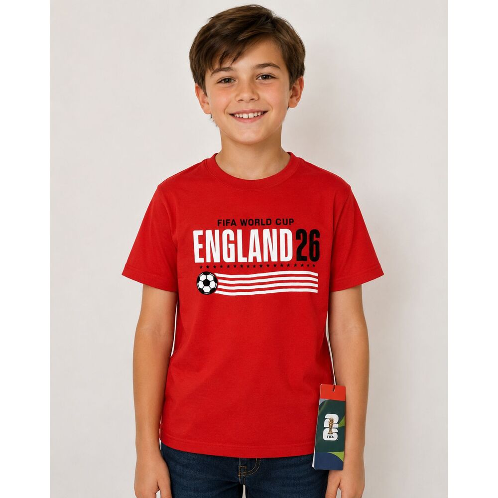 NWT FIFA World Cup 2026 England 26 Youth Medium 8 Red Graphic Soccer T-Shirt